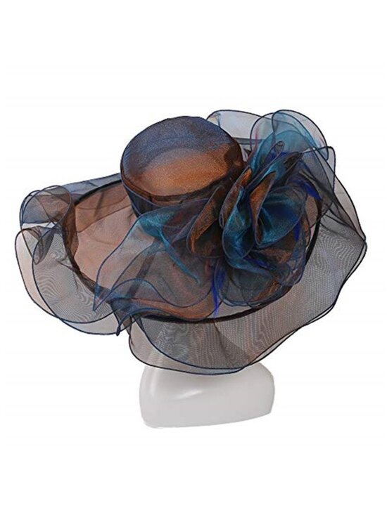 Women\'s Oganza Sun Hat Wide Brim Formal Fascinator Hat main image 7